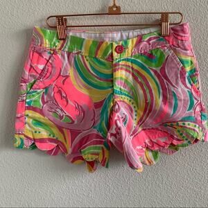 Lilly Pulitzer The Buttercup Short Bright Floral Preppy 000